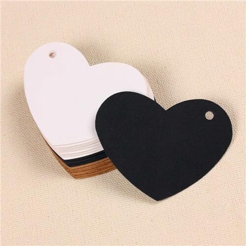 300pcs 6.5*5cm Small heart-shaped tag DIY accessories and auxiliary materials blank tag bookmarks gift card bottle card