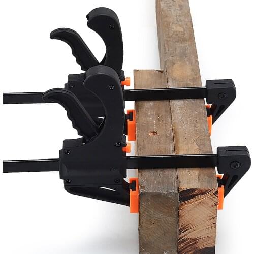 4 Inch Plastic F Clamps Set Bar F Clamps Clip Grip Quick Ratchet Release Woodworking DIY Hand Tool Kit Home Hand Gadget Tools