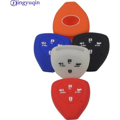 4 Buttons Silicone Remote Car Key Cover Case For TOYOTA Corolla Hilux Vitz Rav4 Aqua Camry Highlander Land Cruiser Pardo Prius