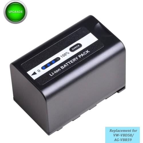 5600mAh VW-VBD58 VBD29 VBD55 VBD78 AG-VBR59 Battery with LED Power Indicators for Panasonic AJ-HPX260MC HPX265MC PX270 PX285MC