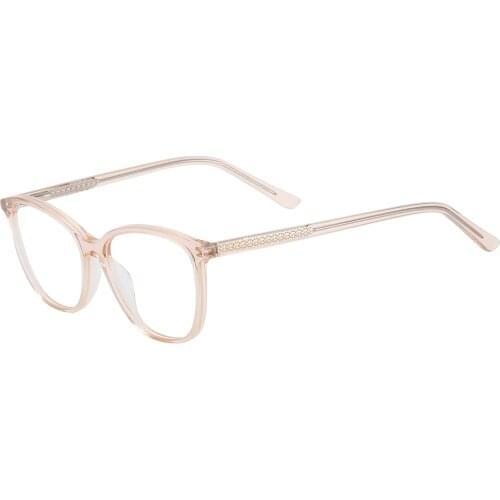 Acetate Fashion Men And Women Oval Full Rim Transparency Small Size Spectacles Frames With Spring Hinge For Prescription Lens