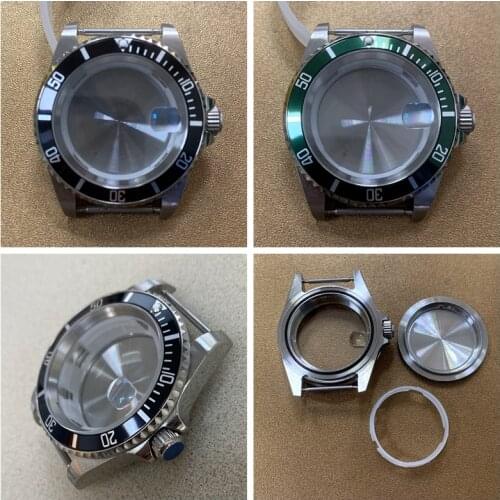 Watch Accessories 40mm Case 316L Stainless Steel Sapphire Glass For Miyoda 8215, 8205, Mingzhu 2813 Swiss 2836 GMT3804 Movements