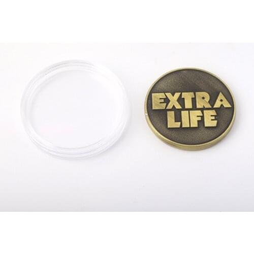 Ready Player One Keychain Antique Bronze EXTRA LIFE Coin Key Chain Women Men Fans Souvenir Jewelry Gift