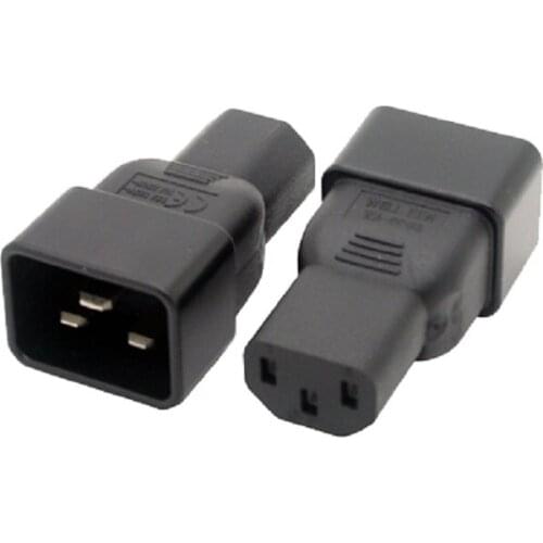C13-C20 Straight AC Power Adapter IEC320 C13 TO C14 Straight Connector Converter Male To Female Socket Chassis Conversion Plug
