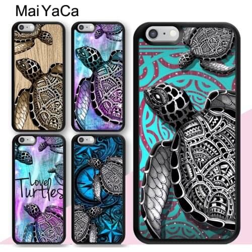 MaiYaCa Sea Turtle Shell Colourful Tie Dye Case For iPhone 12 mini 11 Pro Max SE 2020 6S 7 8 Plus X XR XS Max 5S Back Cover