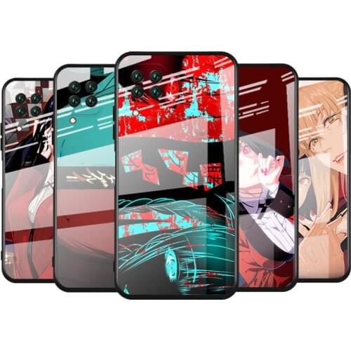 Tempered Glass Cover Animation KAKEGURUI For Huawei Y6 Y7 Y9 Y5P Y6P Y8S Y8P Y9A P Smart Z 2019 2020 2021 Phone Case