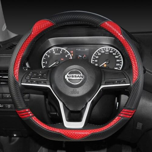 Car Steering Wheel Cover PU Leather for Nissan Rogue /Rogue Sport 2016 2017 2018 2019 2020 X-Trail 2017-2020 Car Styling