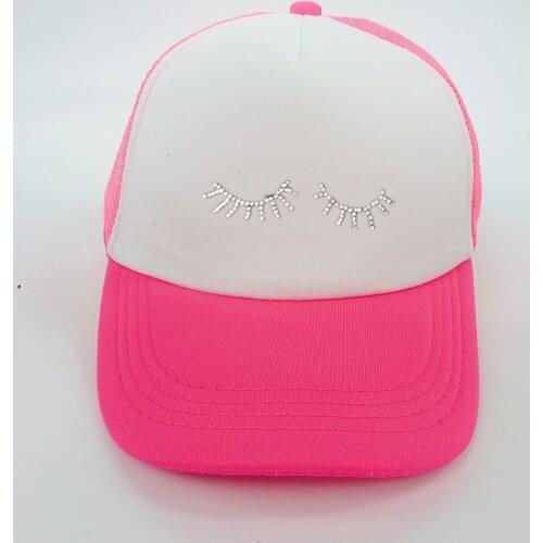 Baby girl hat cap accessories 3-8 years girls eye diamond embroidery kid baseball cap summer sun truck hat cap for children