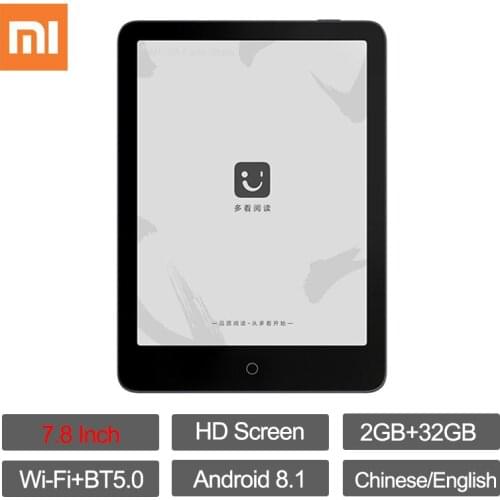 XIAOMI Mi Reader Pro 7.8 Inch E Ink Screen Android 8.1 System 4 Core 32GB Storage WiFi Bluethooth 5.0 Cold Warm Reading Light