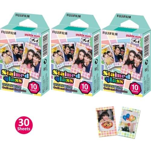 Fujifilm Instax Mini 8 Films Stained Glass 30 Sheets Photo Papers For Fuji Instant Film Camera Mini 7s 9 70 90 & Polaroid 300