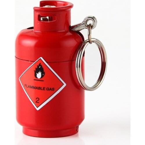 Novel Creative Mini Keychain Lighter Inflatable Tank Cigarette Butane Gas Lighters Cigar Smoking Accessories Funny Gadgets hqd