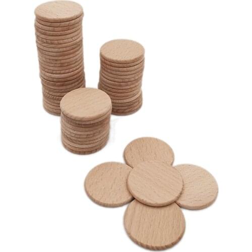 10pcs 38mm Unfinished Wood Circle Cutout Wooden Round Shaped Coin Cutouts Wooden Circles for Home Decoration,Craft DIY,Gift Tags