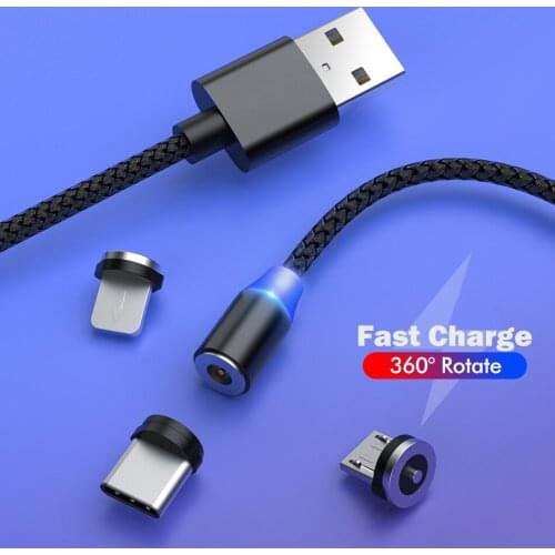 Magnetic USB Cable Fast Charging USB Type C Cable Magnet Charger Charge Micro USB Cable For iPhone Mobile Phone Cable USB C Cord