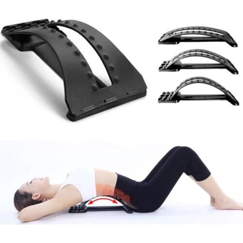 Back Massager Stretcher Fitness Lumbar Support Waist Spine Pain Relief