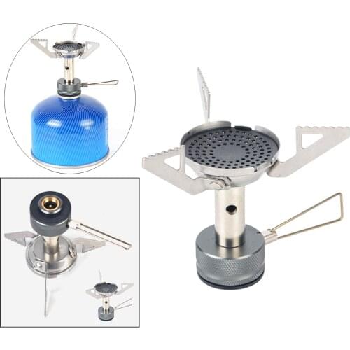 Mini Camping Stoves Folding Outdoor Gas Stove Portable Furnace Cooking Picnic Split Stoves Cooker Burners for Hiking Backpacking