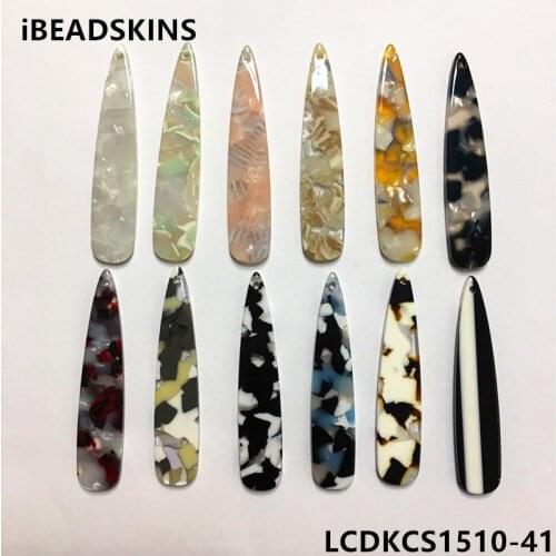 New arrival! 55x11mm 100pcs/lot acetic acid imitate marble texture Cone-shape charm for earring/Jewelry DIY(As shown)