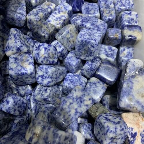 New arrivals 1000g natural blue dot polished gemstone cube reiki healing crystals tumbled stones for meditation