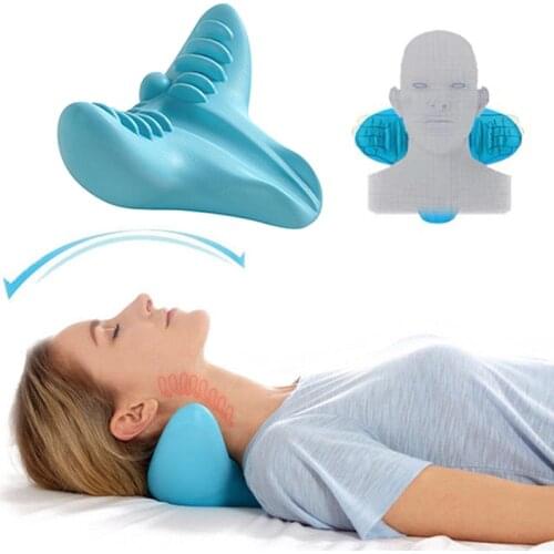 Neck Massage Pillow Portable Gravity Acupressure Shoulder Pain Relief Tool Vertebral Massage Pillow Acupoint Gravity Shiatsu