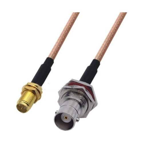 RP-SMA Female to BNC Female Jack Bulkhead Connector Pigtail Jumper RG316 Cable 50 ohm
