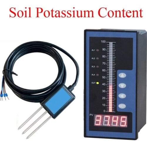 Garden measuring soil Potassium content measure sensor and digital meter with 4 relay output earth K element Fertility detect