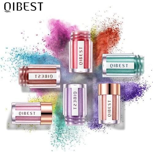 Qibest 13 Colors Glitter Single Eyeshadow Powder High-gloss Glitter Pearlescent Matte Eye Shadow Pigment Makeup Maquiagem