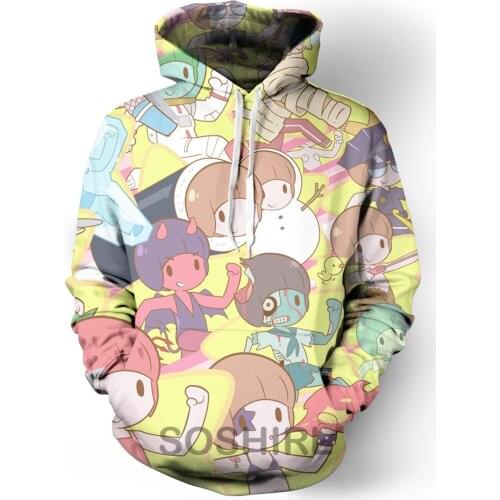 SOSHIRL Girls Power Anime Hoodies Unisex Hooded Sweatshirt Harajuku Kawaii Pullovers Hip Hop Streetwear Classic Kill La Kill Top