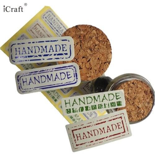 102pcs Vintage Handmade Seal Sticker Retro 4 Colors Mix Paper Point Sticker Self-adhesive DIY Paper Label