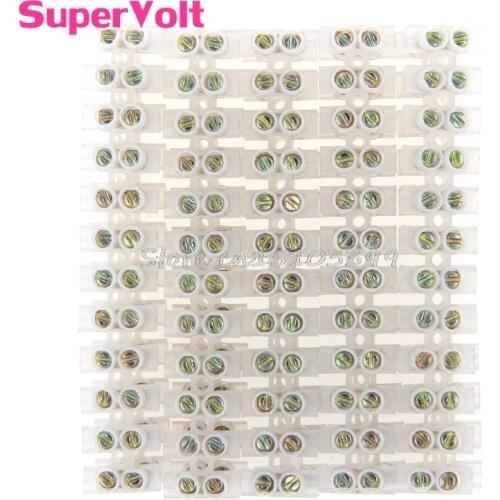 Screw Terminal Barrier Connector 10pcs Electrical Wire Connection 12Position Barrier Terminal Strip Block 3A G25 DropShip