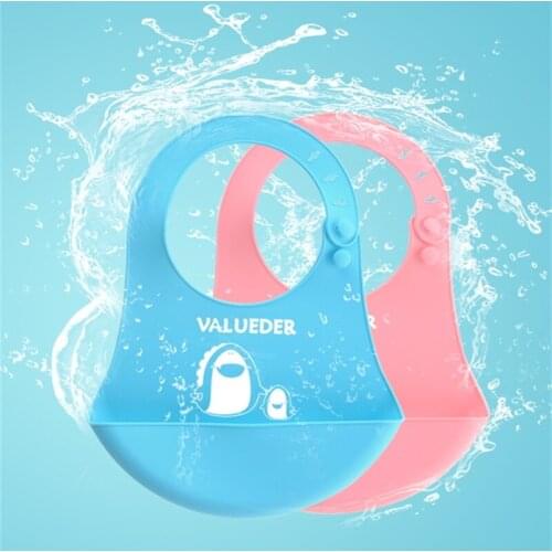 Waterproof Soft Silicone Baby Bib Cute Cartoon Foldable Kids Adjustable bibs Baby Feeding Tools 4 Colors Lovely Baby Apron