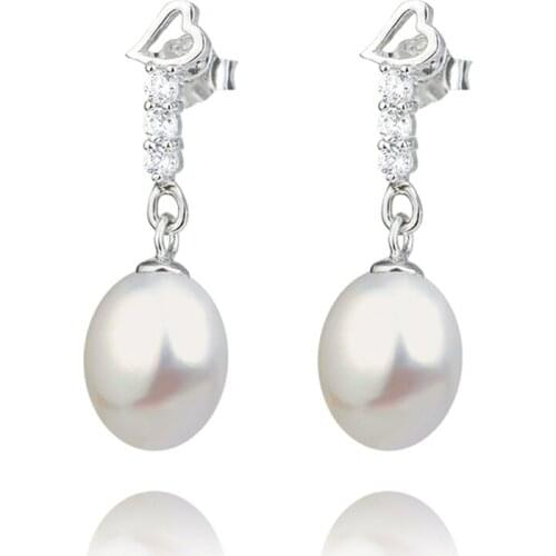 GNE1161 100% Fine 925 Sterling Silver Hot Sale Earring Beauty Fashion Pearls Drop Earrings Fashion Jewelry Fine Gift For Women