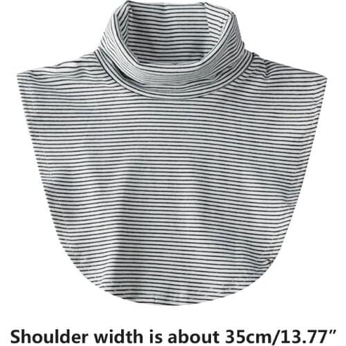 Women Girl Fake Collar Casual Style High Neck Detachable for Sweater Blouse Apparel