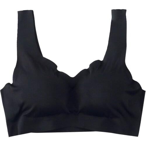 Women Underwear Bras Soutien Gorge Femme Ladies Simple Seamless Wireless Comfort Bras Removable Cup No Steel Ring Bra