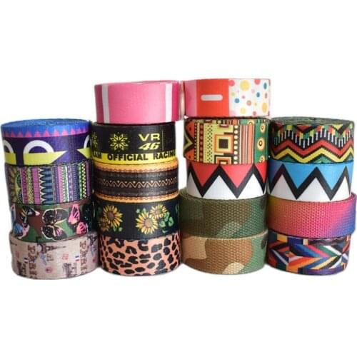 1 Yard Width 25mm Webbing 18 Colors Printed Ribbon Luggage Belt Strap Rope Dog Pet Collar Leash Harnes--- HuaZhiDai