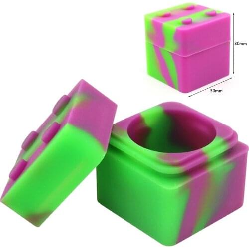 2Pcs Silicone Jar 9ml Oil Wax Dab Smoke Cigarette Accessories Kitchen Container Storage Box Case Tobacco Shisha Chicha Hookah