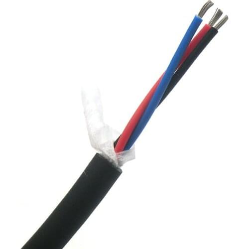3 Core Cable Flexible Control Wire 0.14,0.2,0.3mm² 26awg,24awg,22awg,Tinned copper Softer than 2464 cable10m