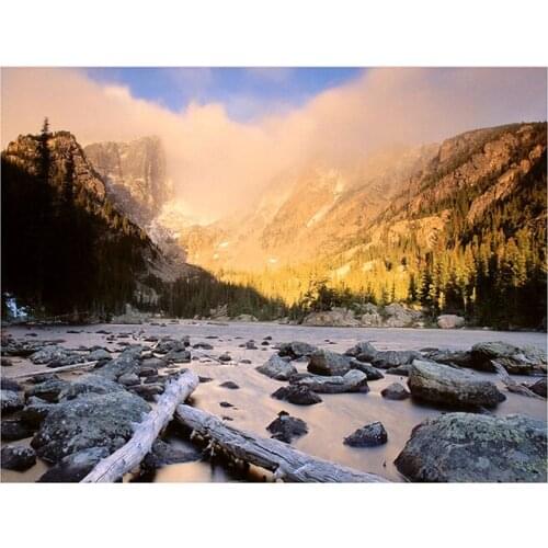 7*5/5*3Feet Mountain River Photographic Backdrops Photo Cloth Frameless Photography Background Cloth for Camera Photo Studio