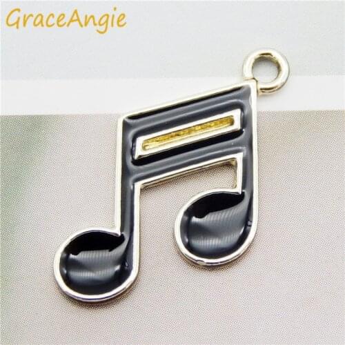 8pcs Alloy Musical Earrings charms jewelry making Black Fashion Accessories fashion Necklace pendant Animals Gift Anklet Bangle