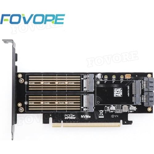 MSATA M.2 PCI e adapter NGFF mSATA dual M.2 SSD AHCI to PCI e b&m key adapter mini SATA M2 PCI e PCI-e converter Card