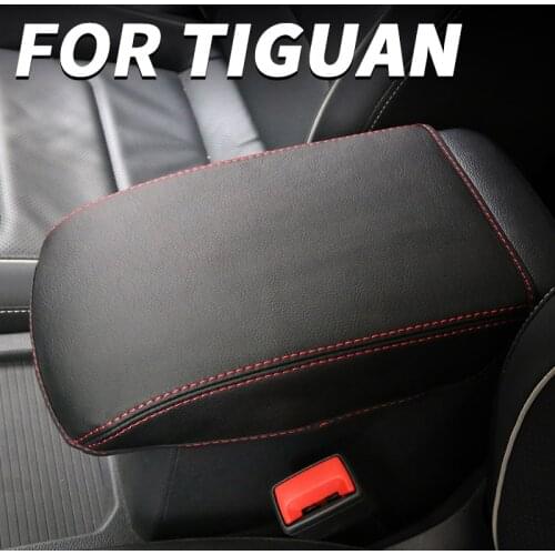 For Volkswagen VW Tiguan MK2 2016-2019 2020 2021 Leather Car Armrest Pad Armrests Box Storage Cover Protection Cushion Antidirty