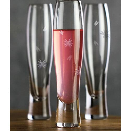 Northern European Style Flute Champagne Glass Cocktails Glasses For Champagne Flutes Bar Party Engraved Designs Tumbler Copo