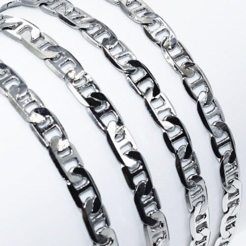 20 inches 7 mm wide Stainless Steel Necklace Link Chain Mens Boys Necklace Jewelry Gift Flannel Bags Xl011