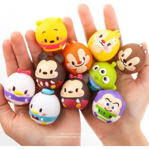 Disney Mickey Mouse Stitch Winnie the Pooh 10pcs/set 3.5cm Action Figure Posture Anime Decoration Collection Figurine Toy model