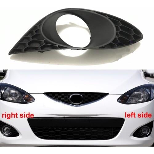 For Mazda 2 Sedan Front Bumper Grille Fog Lights Box Frame Fog Light Cover Fog Lamp Shell