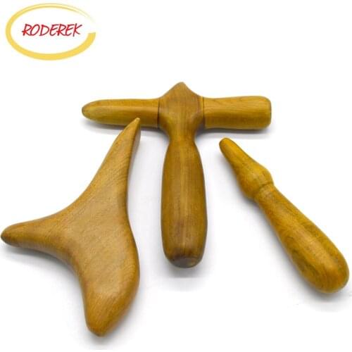 3pcs Wood Guasha Board Acupuncture Point Gua Sha Tool For Healthcare Wood Body Massage Tool