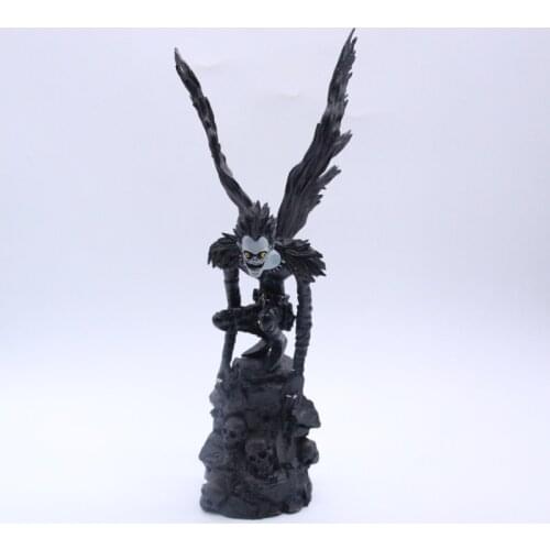 26cm Anime Death Note Official Movie Guide L Killer Ryuuku Ryuk with Skull Base PVC Action Figures Toys