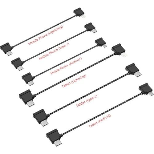 Remote Control Data Cable Connecting Phone Tablet Connector Line Nylon Line For DJI Mavic air 2 Drone Accessories
