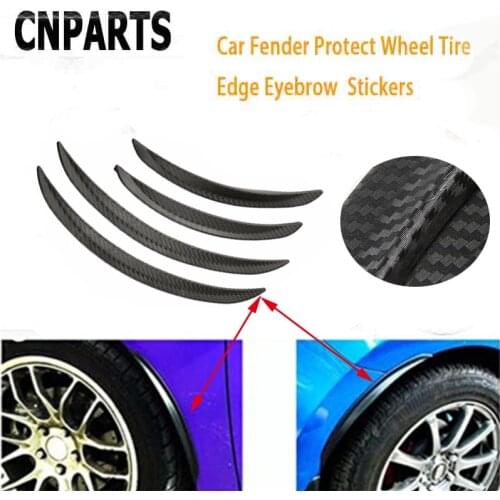 CNPARTS 25cm Car Fender Wheel Eyebrow Lip Strip Carbon Stickers For Alfa Romeo 159 BMW E46 E39 E36 E90 Audi A3 A6 C5 A4 B6 B8