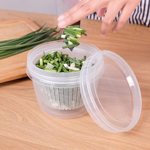 Refrigerator Fruit Portable Freshness Preservation Onion Crisper Kitchen Ginger Garlic Storage Box Drain Seal Box