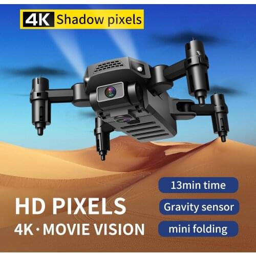 Quadcopter Rc Drone Uav Wifi Connect With 4K Hd Dual Cameras Foldable Aircraft Aerial Photography With Remote Control
