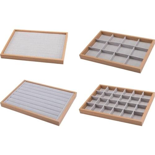 Jewelry Storage Tray Display Jewel Holder Stand Bracelet Necklace Ring Storage Box Showcase Drawer Jewelry Organize